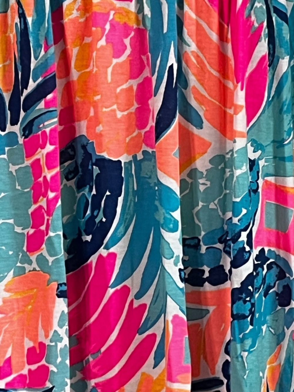 Girls Lilly Pulitzer Pineapple Ruffle Long Maxi Summer Dress XL 12-14 - Picture 4 of 8
